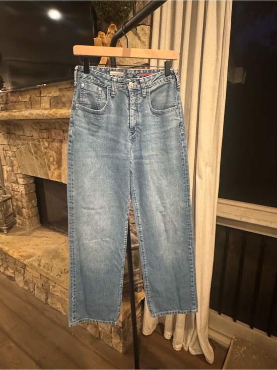 Pilcro Denim - Pilcro Wide Leg Flare Jeans in Blue Wash 25
